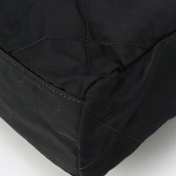 Prada Tessuto nylon quilted stitched chain tote bag black M - Picture 11 of 12
